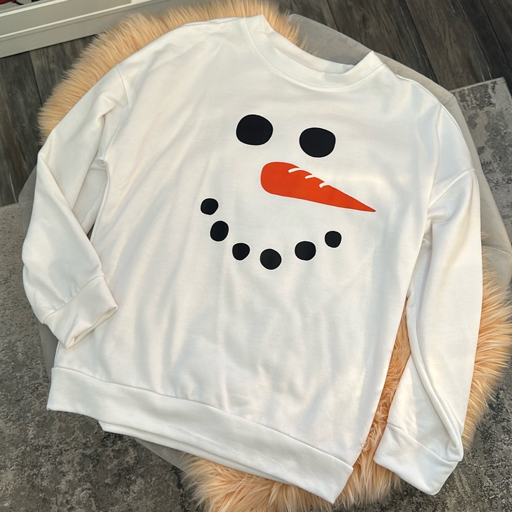 Snowman Holliday Pullover Sweatshirt Sz LG NEW!